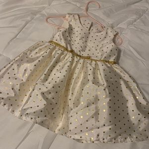 Just One You ivory and polka dot dress worn once